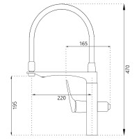 Смеситель для кухни Haiba HB76816-7 Черный матовый латунь однорычажный