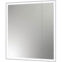 Зеркальный шкаф Reflection Cube 700х800 RF2212CB с подсветкой Белый матовый МДФ / ЛДСП, стекло