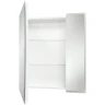 Зеркальный шкаф Reflection Cube 700х800 RF2212CB с подсветкой Белый матовый МДФ / ЛДСП, стекло