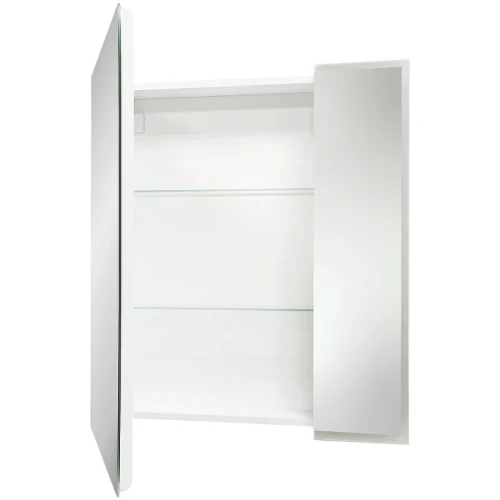 Зеркальный шкаф Reflection Cube 700х800 RF2212CB с подсветкой Белый матовый МДФ / ЛДСП, стекло