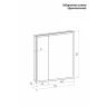 Зеркальный шкаф Reflection Cube 700х800 RF2212CB с подсветкой Белый матовый МДФ / ЛДСП, стекло