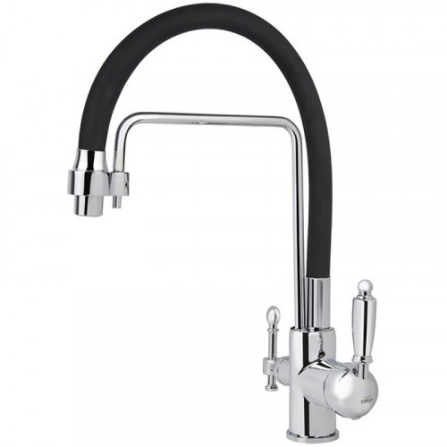 Смеситель для кухни Viko V-5610 Хром Черный латунь