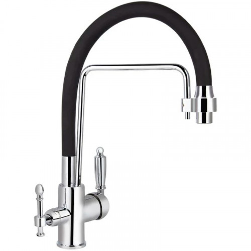 Смеситель для кухни Viko V-5610 Хром Черный латунь