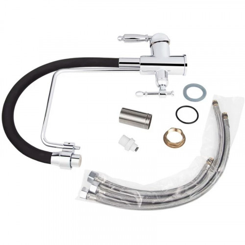 Смеситель для кухни Viko V-5610 Хром Черный латунь