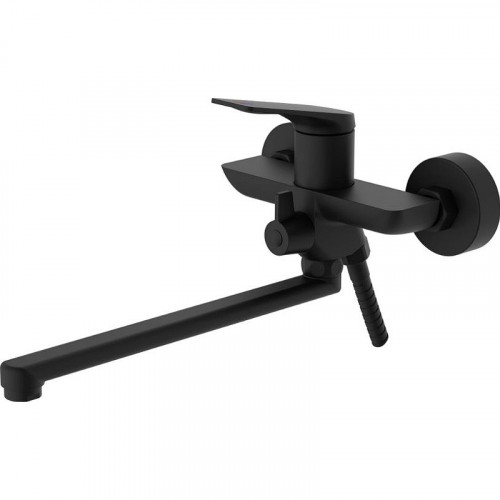 Смеситель для ванны Haiba HB22816-7 универсальный Черный матовый латунь на стену