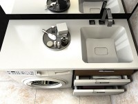 Раковина Madera Kamilla 110 R 4627173210034 с местом под стиральную машину Белая