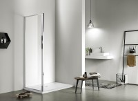 Душевая стенка Aquatek 80 AQ ARI WA 08020CH профиль Хром стекло прозрачное