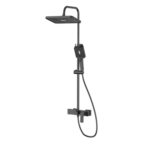 Душевая система Haiba HB24512-7 цвет Черный матовый