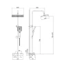 Душевая система Haiba HB24512-7 цвет Черный матовый