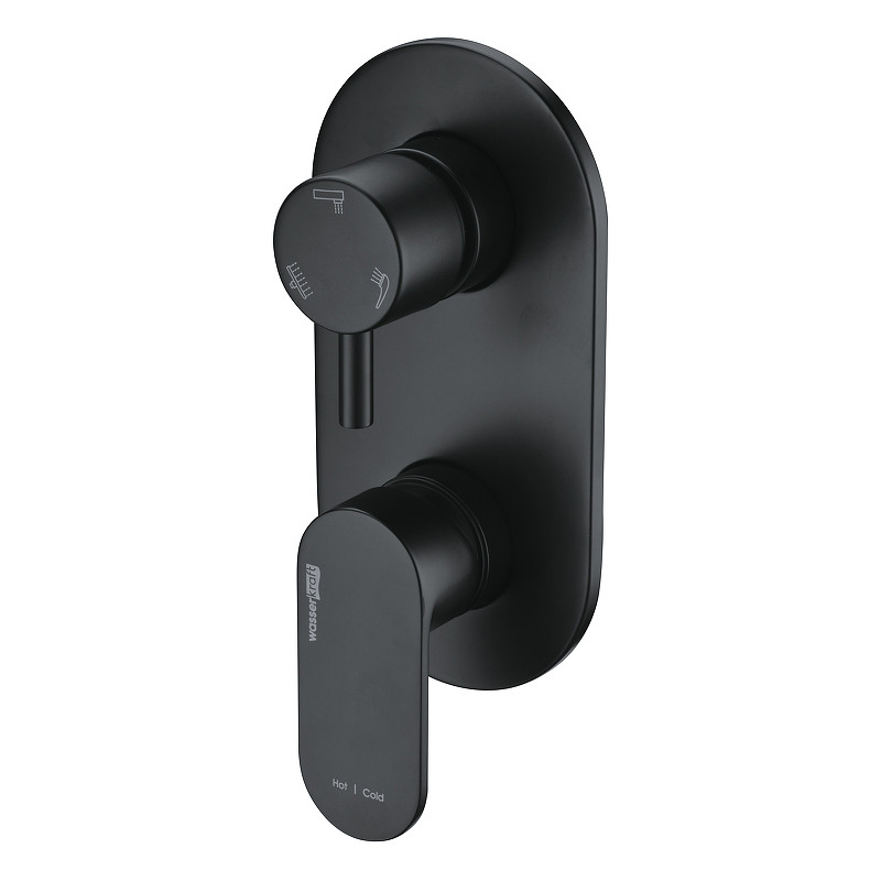 Душевая система WasserKRAFT Elbe A177471 Черная матовая латунь встраиваемый