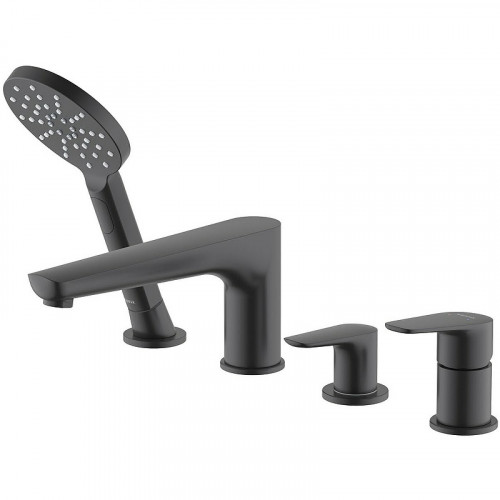 Смеситель на борт ванны Aquatek Бетта AQ1148MB Черный матовый латунь