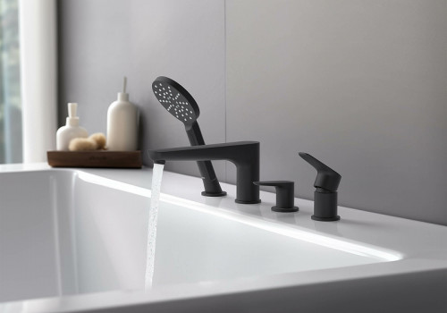 Смеситель на борт ванны Aquatek Бетта AQ1148MB Черный матовый латунь