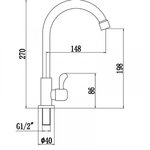 Кран для одного типа воды Fmark FS12210 цвет Сатин