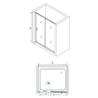 Душевая дверь RGW Passage PA-016B 180 350801618-14 профиль Черный стекло прозрачное