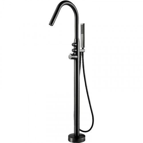 Смеситель для ванны Black&amp;White Universe U7752GM 7752GM Gun Metal латунь на пол