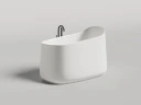 Ванна из искусственного камня Salini Oriente Ofuro 140х80 1043101G цвет Белый глянцевый
