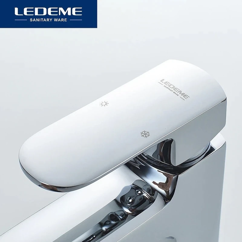 Смеситель для раковины Ledeme H54 1254L с гигиеническим душем Хром латунь