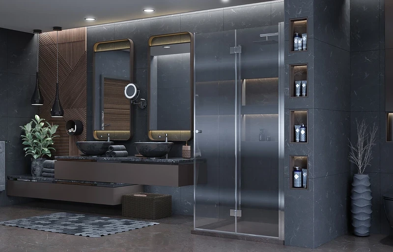 Душевой уголок Ambassador Diamond 90х90 12011109 профиль Хром стекло прозрачное