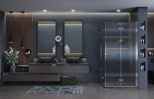 Душевой уголок Ambassador Diamond 90х90 12011109 профиль Хром стекло прозрачное