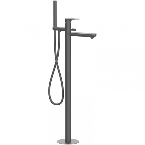 Смеситель для ванны Remer Infinity I08CFP Черный брашированный хром латунь на пол