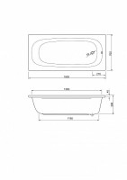 Акриловая ванна Cezares Piave 150x70 PIAVE-150-70-42-W37 без гидромассажа