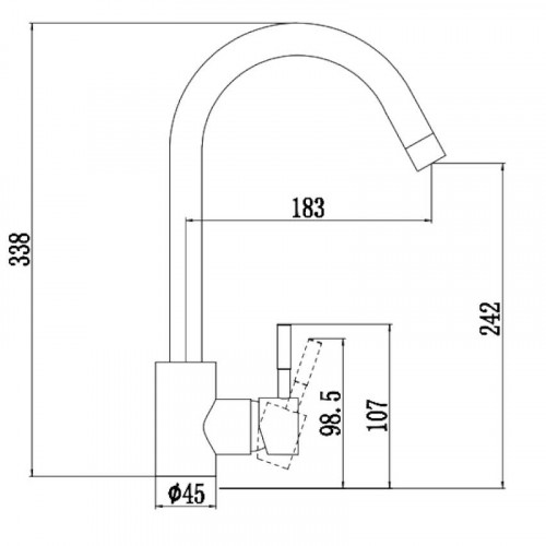 Смеситель для кухни Fmark FS8232H цвет Черный