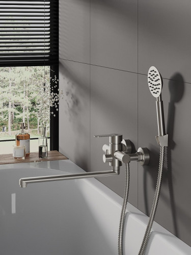 Смеситель для ванны Agger Zest A0721133 универсальный цвет Никель