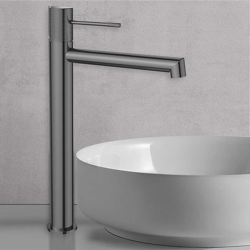 Смеситель для раковины Vincea Desire VBF-1D2GM Вороненая сталь латунь на столешницу