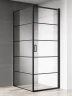 Душевой уголок AQUAme 80x80 R AQM5215-RH-8 профиль Черный матовый стекло прозрачное