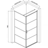 Душевой уголок AQUAme 80x80 R AQM5215-RH-8 профиль Черный матовый стекло прозрачное