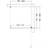 Душевой уголок AQUAme 80x80 R AQM5215-RH-8 профиль Черный матовый стекло прозрачное