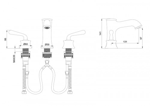 Смеситель для раковины Wonzon & Woghand Steam WW-88159008-CR цвет Хром
