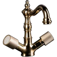 Смеситель для раковины Boheme Royal Cristal 292-Royal Золото латунь