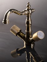Смеситель для раковины Boheme Royal Cristal 292-Royal Золото латунь