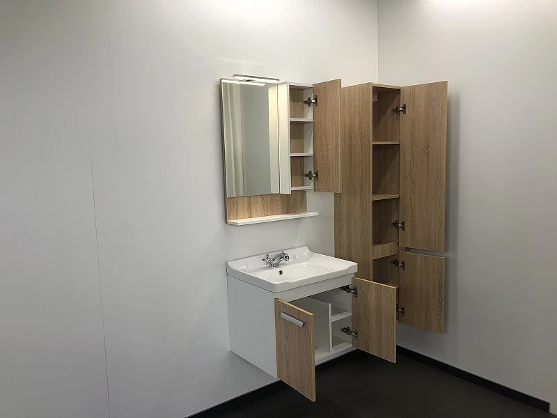 Зеркало со шкафом Comforty Рига 60 00004142211 Дуб сонома МДФ / ЛДСП, стекло
