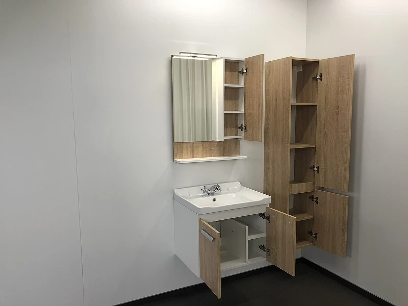Зеркало со шкафом Comforty Рига 60 00004142211 Дуб сонома МДФ / ЛДСП, стекло