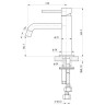 Смеситель для раковины Caprigo Don 53-022-BRG Золото матовое латунь