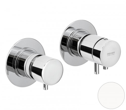 Смеситель для душа Remer X Style XT96D3BO с термостатом цвет Белый матовый