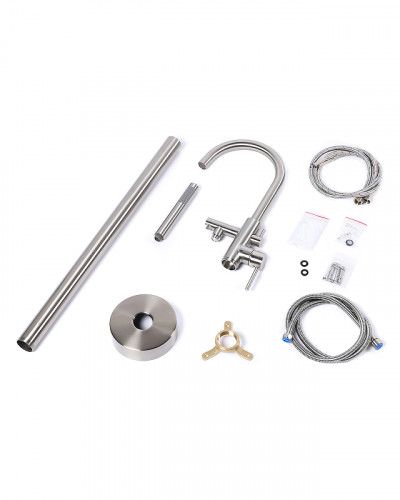 Смеситель для ванны Orange Steel M99-336ni Сталь на пол