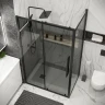 Душевой уголок Grossman Cosmo 110х90 120.K33.02.1190.21.10 профиль Черный матовый стекло тонированное