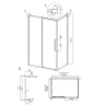 Душевой уголок Grossman Cosmo 110х90 120.K33.02.1190.21.10 профиль Черный матовый стекло тонированное