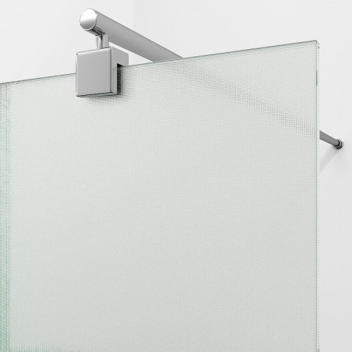 Душевая перегородка WasserKRAFT Rur 110 30W46-TXG профиль цвет Хром стекло текстурное