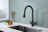 Смеситель для кухни Paulmark Lange La214212-418 Черный металлик латунь