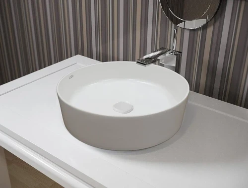 Раковина накладная Creo Ceramique Puima 40 PU3100MRMWH цвет Белый матовый