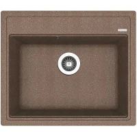 Кухонная мойка Florentina Липси-600 20.120.D0600.105 Коричневая искусственный камень (литьевой мрамор) встраиваемый