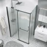 Душевая стенка Grossman Pragma 90 200.K33.03.90.21.02 профиль Черный матовый стекло шиншилла