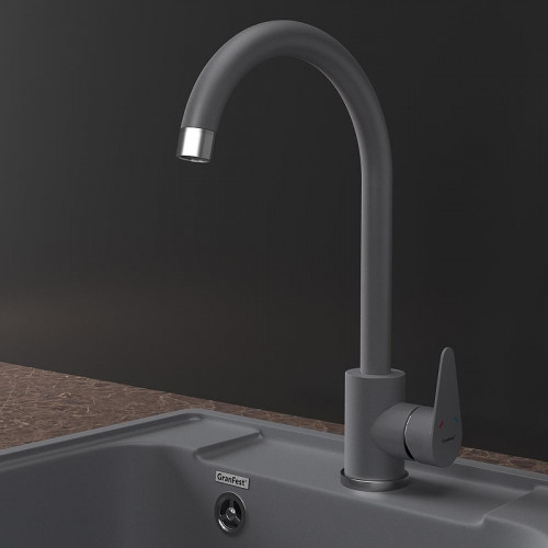 Смеситель для кухни GranFest GF-Z-5412 цвет Темно-серый