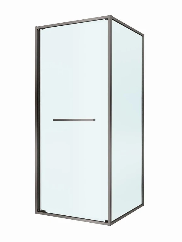 Душевой уголок Cezares Lux 80x80 LUX-A-FS-1-80-C-GM профиль Оружейная сталь стекло прозрачное