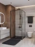 Душевой уголок Cezares Lux 80x80 LUX-A-FS-1-80-C-GM профиль Оружейная сталь стекло прозрачное