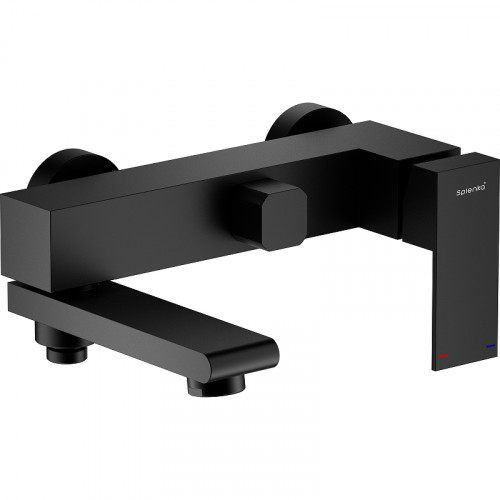Смеситель для ванны Splenka S224.30.06 Черный матовый латунь на стену